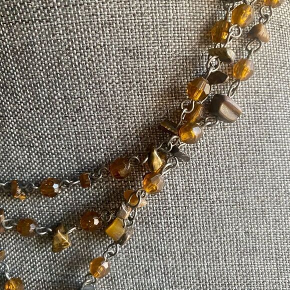 Natural Stone Layered Necklace - Picture 2 of 4